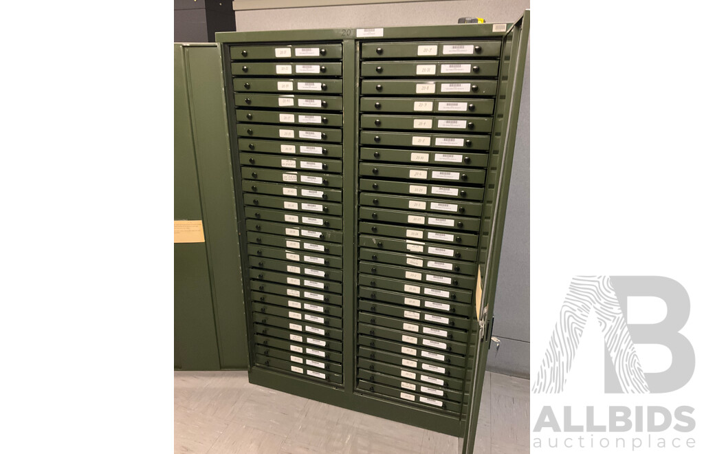 Large Metal Multi Drawer Storage Collectors Cabinets