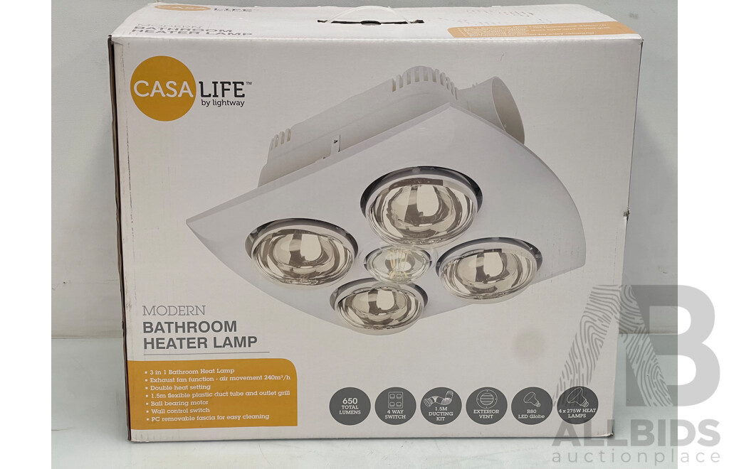 Casa Life Bathroom Heater Lamp - Brand New