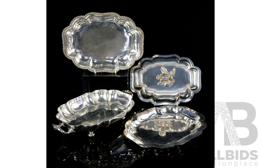 Antique English Silver Plate Elkington Four Piece Lidded Serving Dish with Artichoke Form Finial, Late 1800s