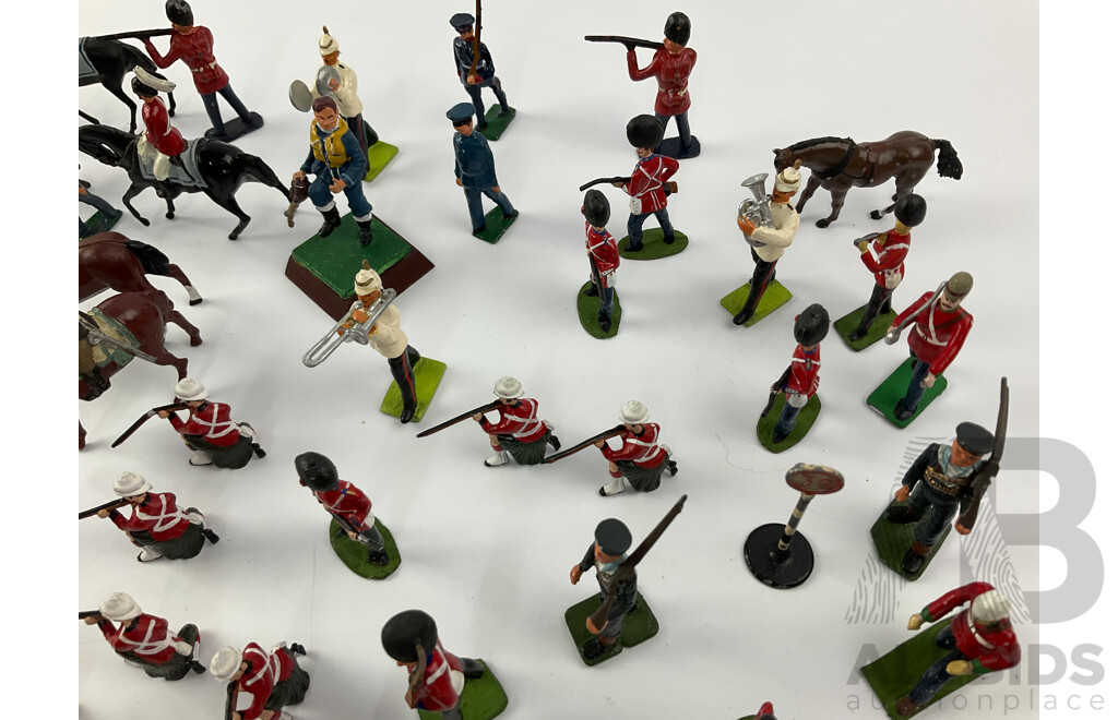 Vintage Lead Soldiers, Mostly Scots Guards Colour Party