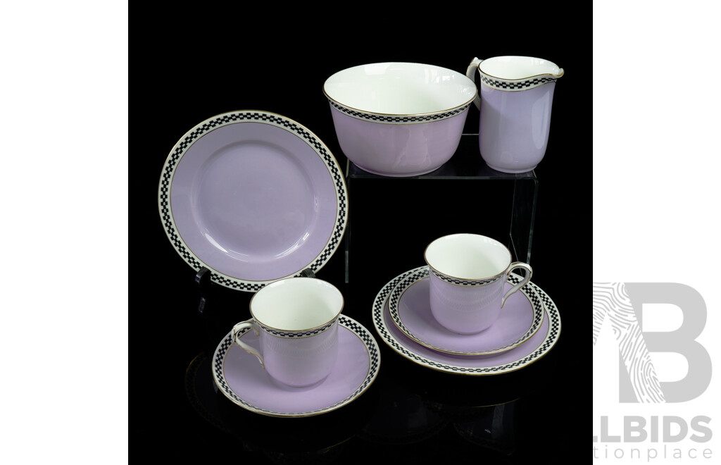 Vintage Shelly Porcelain Eight Piece Tea Set