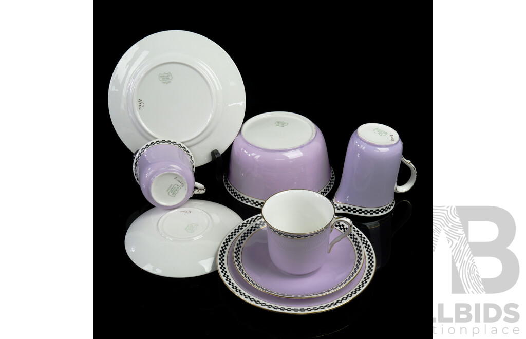 Vintage Shelly Porcelain Eight Piece Tea Set