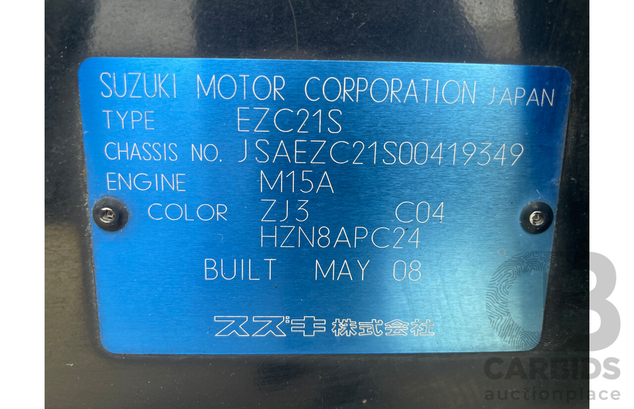 07/08 Suzuki Swift  FWD EZ 5D Hatchback Black 1.5L