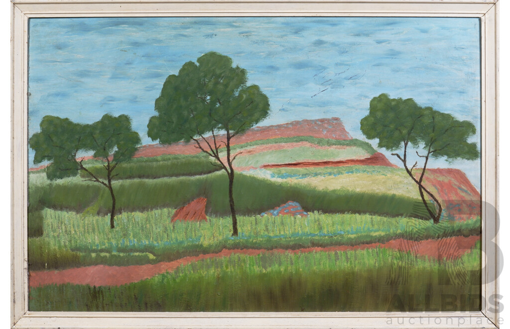 R. Yourn, Landscape, Oil on Board