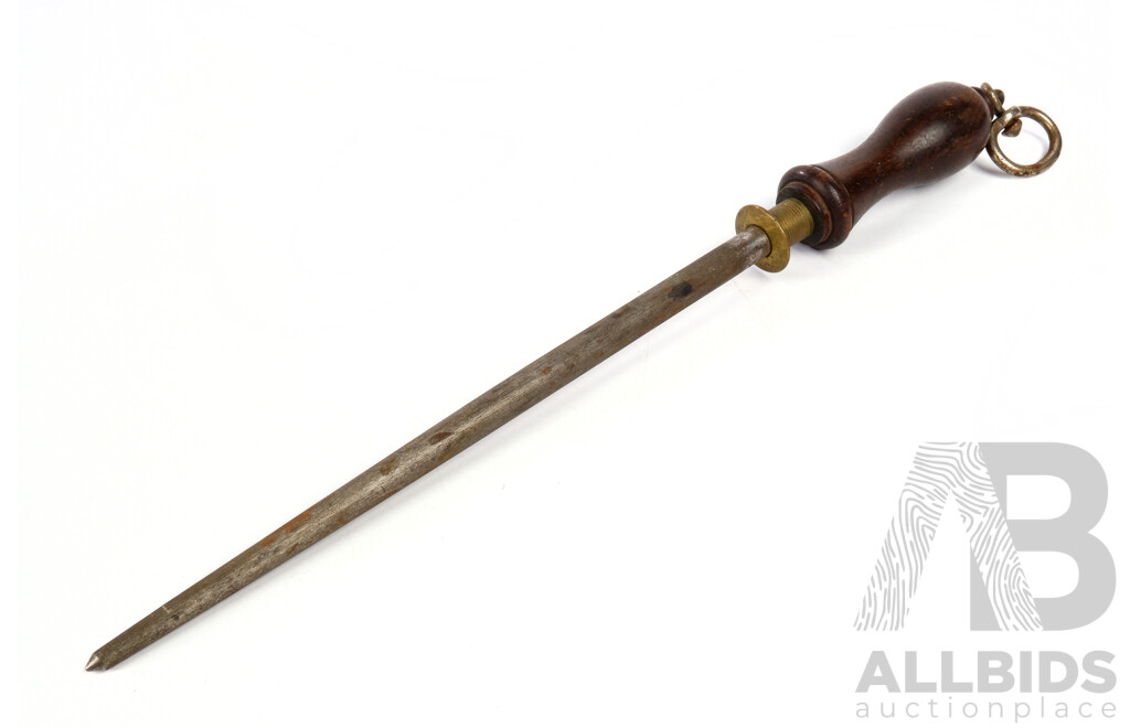 Antique Steel with Brass Ferule and Wooden Handle by Christofer Johnson & Co, Sheffield