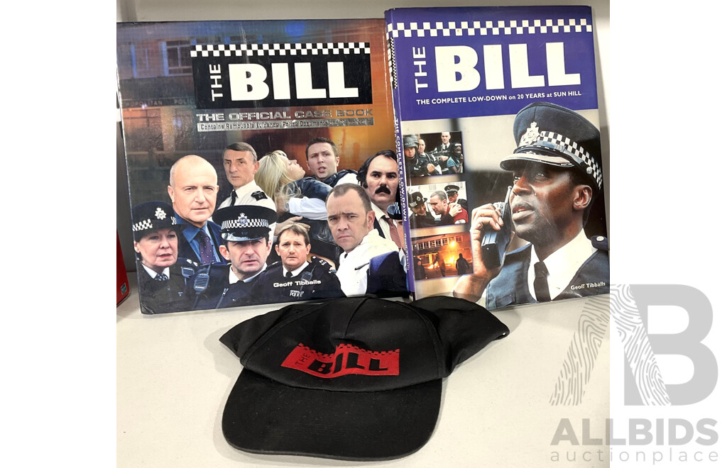 Three 'the Bill' Collectables Inclduing Two Books and One Cap
