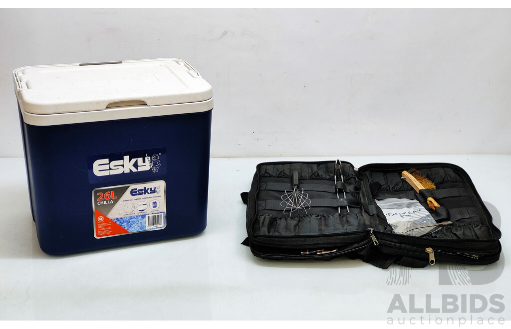 ESKY 26L Cooler with F.DICK BBQ Assortment and Kitchen Tools