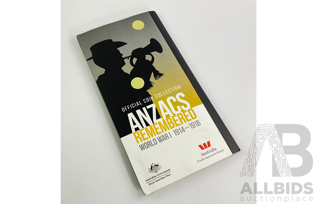 Australian 2015 ANZACS Remembered Official 20 Cent Coin Collection