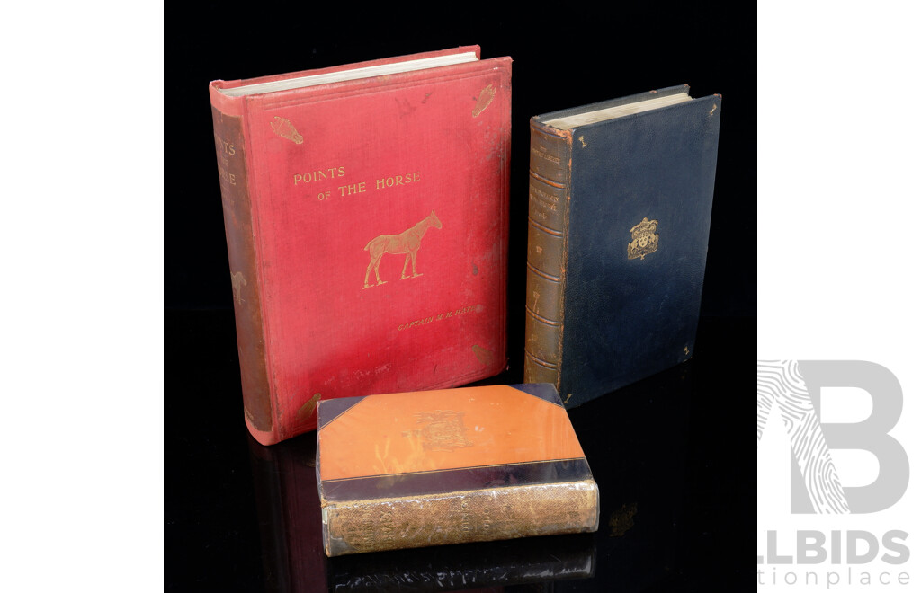 Collection Three Antique  Books Related to Horses Including Lonsdale Library Limited Edition 76 of 375 Signed by Author, the Way of a Man with a Horse, 1929 and More