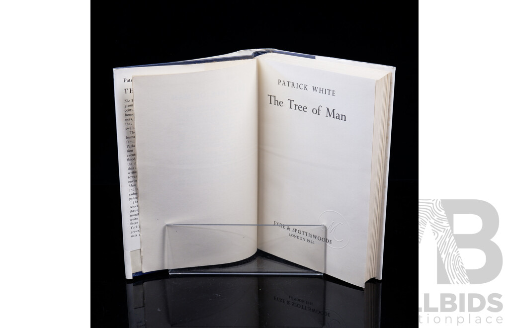 First Edition, the Tree of Man, Patrick White, Eyre & Spotswood, London 1956 Hardcover with Dust Jacket