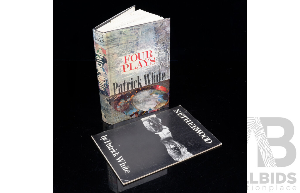 First Edition, Four Plays , Patrick White, Eyre & Spotswood, London 1965, Hardcover with Dust Jacket Along with First Edition Netherworld by the Same Author, Paperback