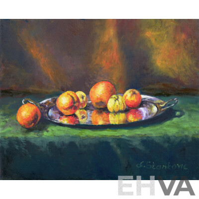 Three Oil on Canvas Paintings by Lazo Stankovic (3)
