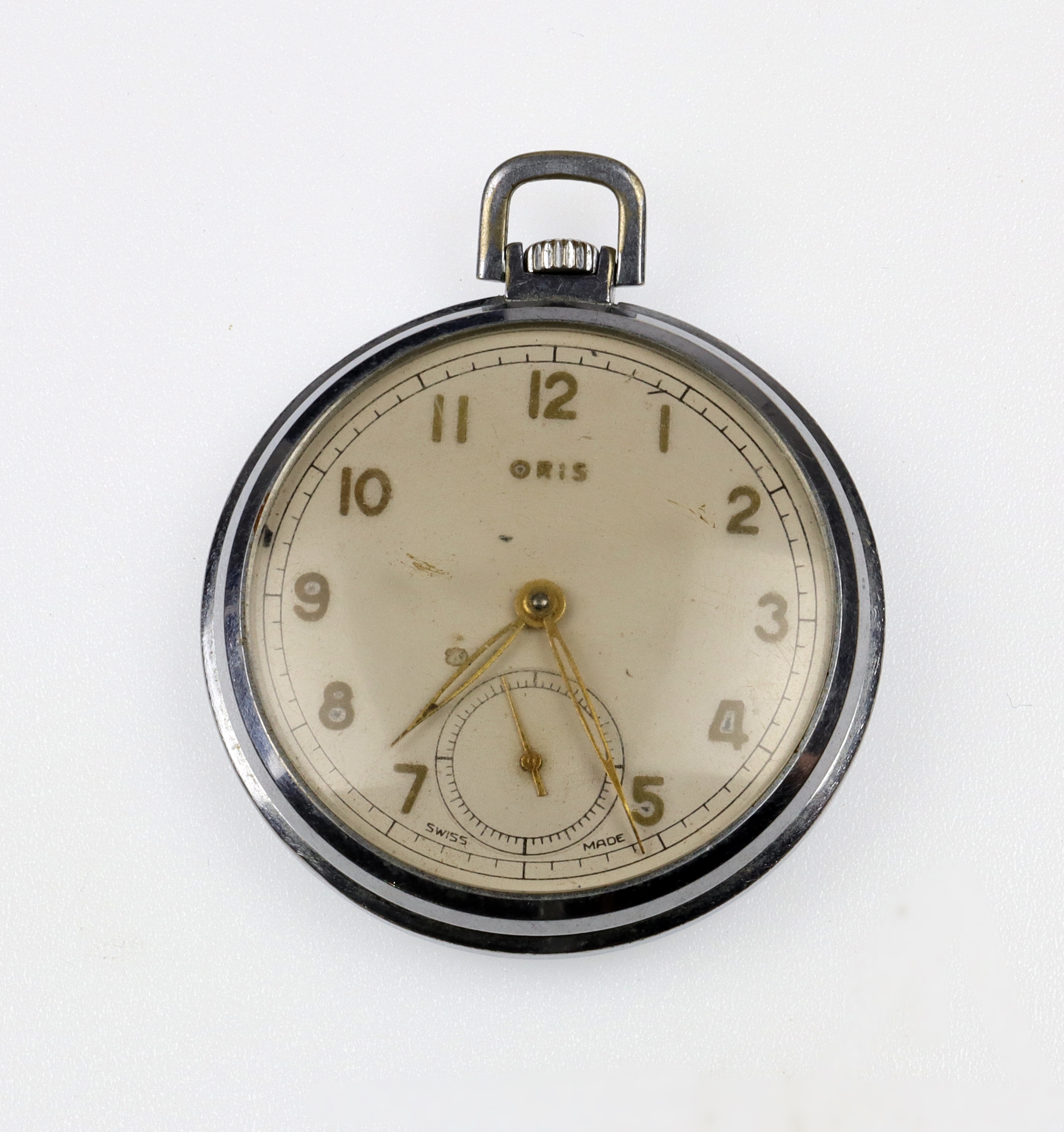 Vintage C.1960 Oris Pocket Watch 50mm Diameter