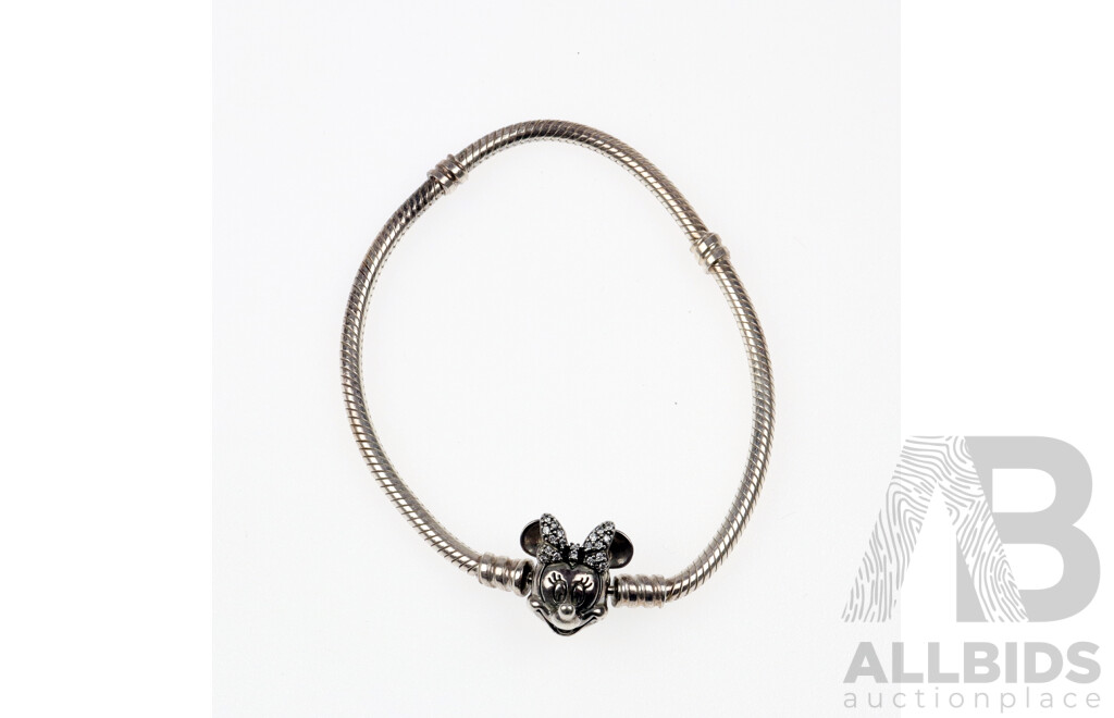 Pandora Disney 'Minnie Mouse' Charm Bracelet, 18cm, 15.68 Grams