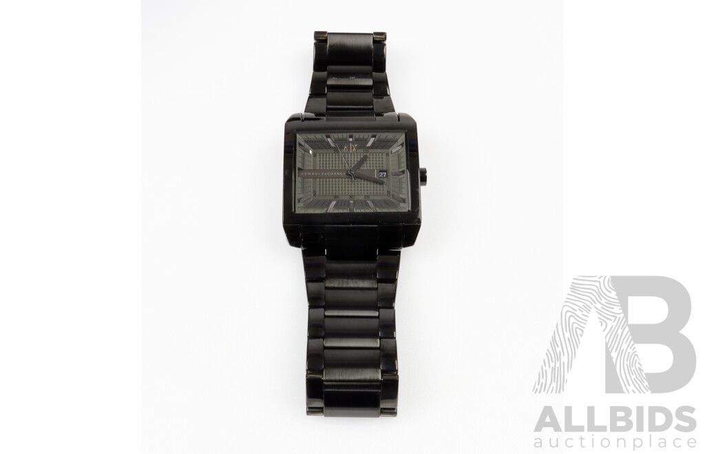 Emporio Armani Exchange AX2202 Watch, 45mm Casing with Presentation Box