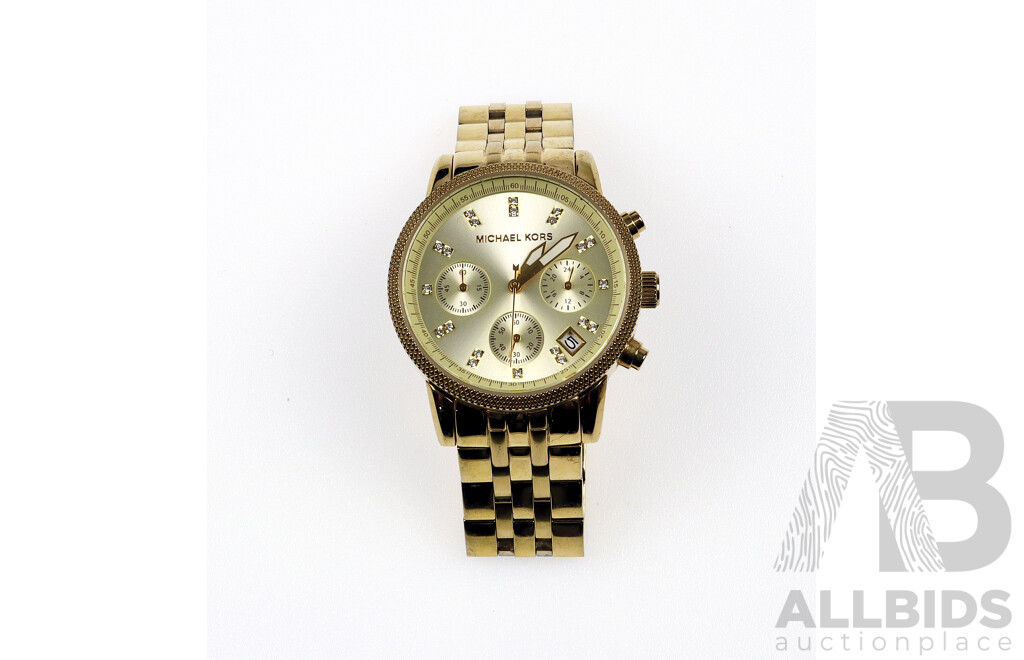 Michael Kors Watch MK-5676, 40mm Casing, Gold & Champagne in Colour
