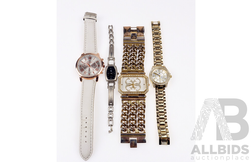 4 X Ladies Watches Including Guess