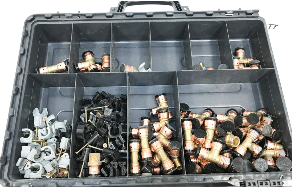 Large Tool Case with Plumbing Fittings