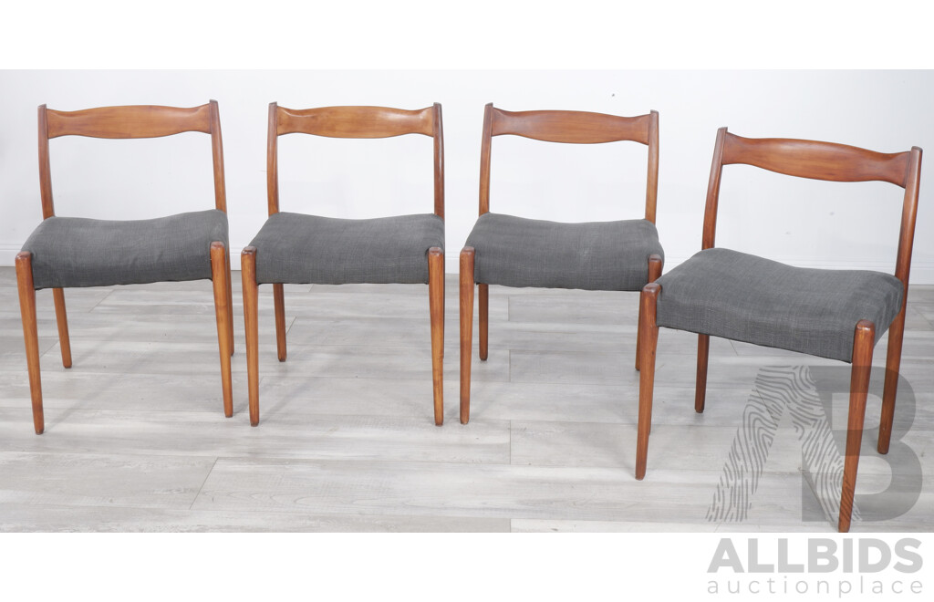 Four Mid Century Fred Lowen Fler 64 Blackwood Dining Chairs