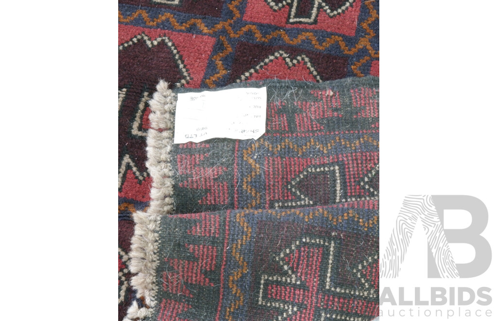 Hand Knotted Afghan Baluchi Wool Rug