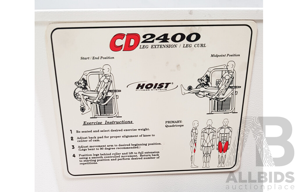 Hoist CD 2400 Leg Extension/Leg Curl Combo Machine
