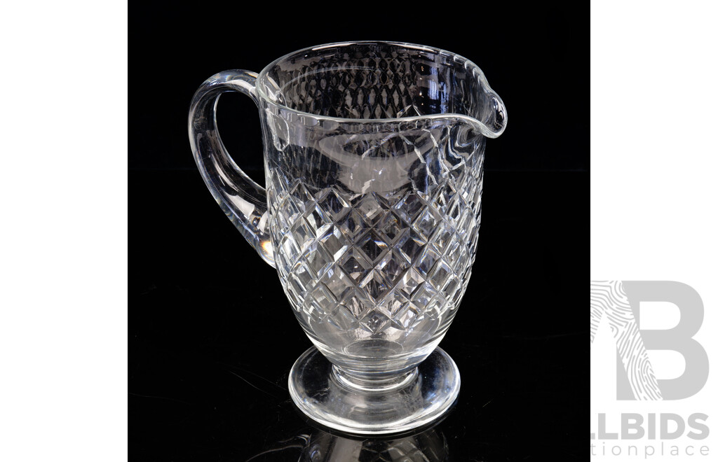 Vintage Edinburgh Crystal Diamond Cut Pattern Jug