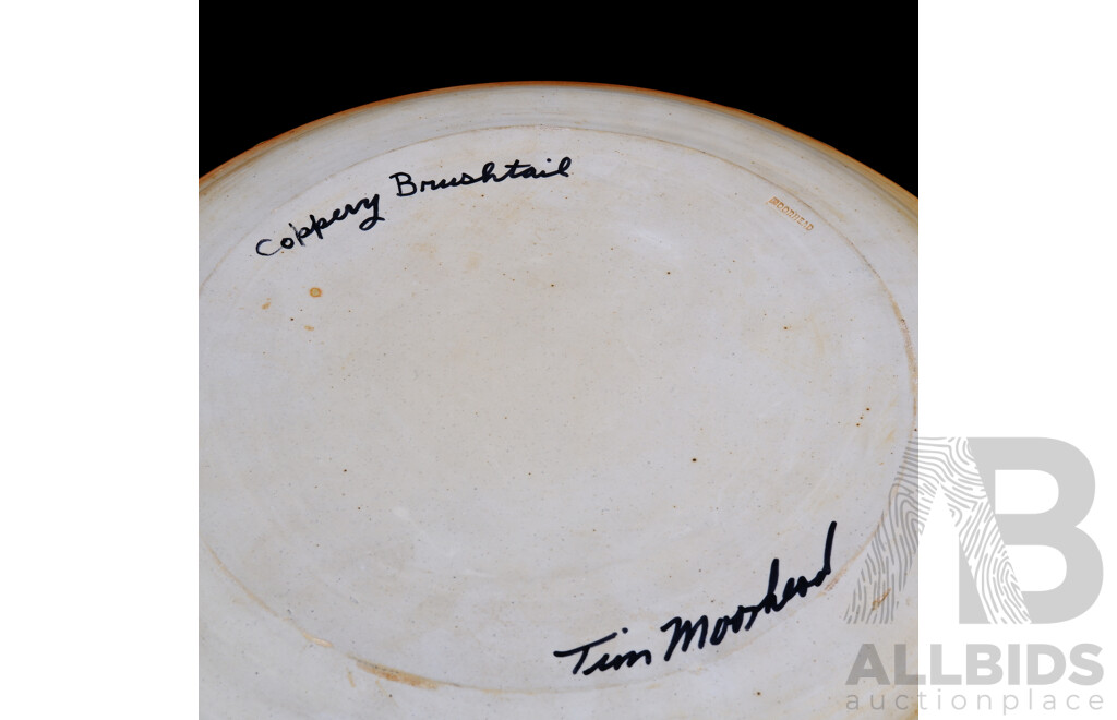 Tim Moorhead (Born 1943), Coppery Brushtail, Illustated Stoneware Charger