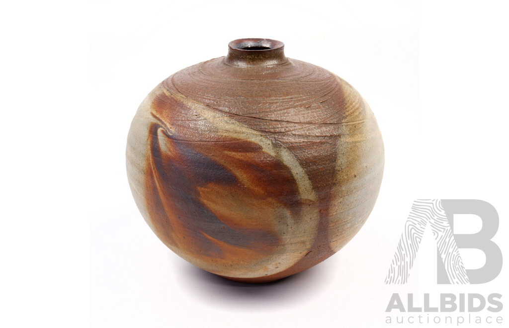 Shigeo Shiga (1928-2011 Japanese/Australian), Glazed Stoneware Globular Form