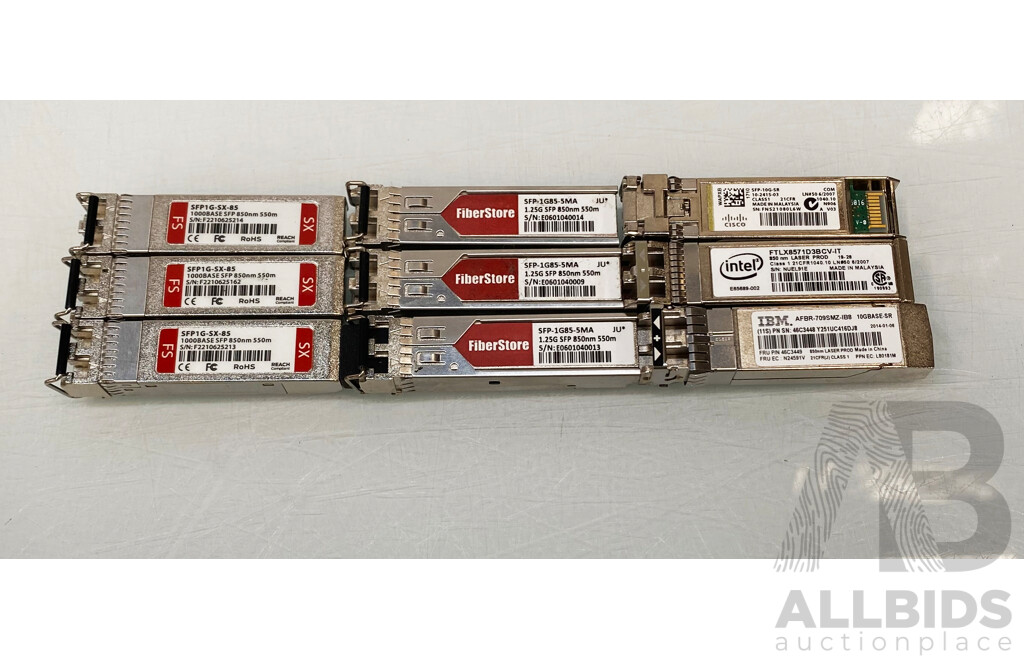 Assorted Lot of SFP Transceiver Modules