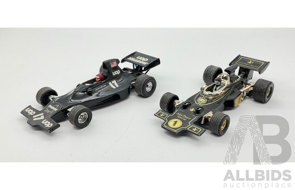 Vintage Corgi Formula One Cars, John Player Special and Shadow DN1/1A