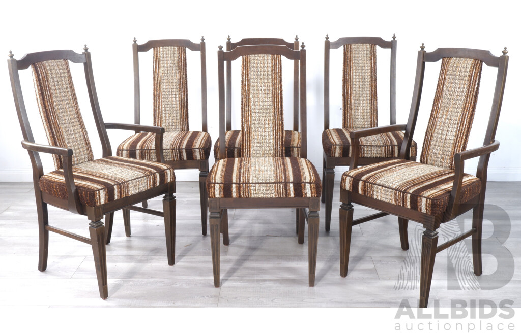 Six Retro T.H.Brown Dining Chairs