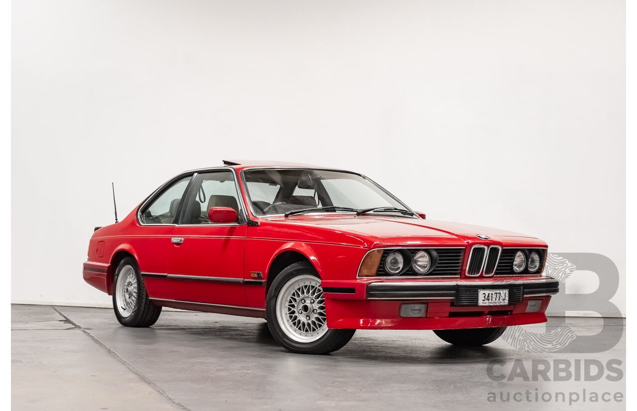 1/1989 BMW 635 CSi Highline E24 Series 3 2d Coupe Cinnabar Red 3.4L - Australian Delivered