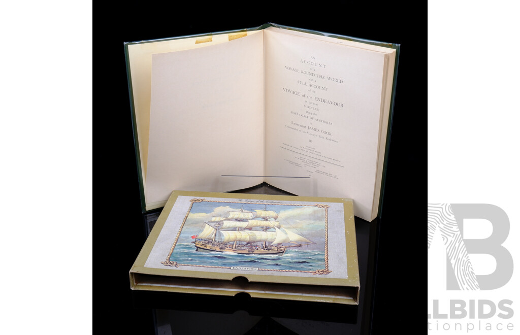 Cook Lieutenant James, an Account of a Voyage Round the World, Compiled by D Warrington Evans, W R Smith & Paterson, Brisbane, 1969, Cloth Bound Hardcover in Pictorial Slip Case