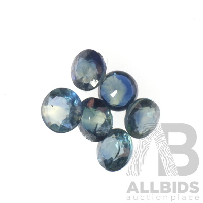 1.10ct Natural Sapphires - Rich Blue Madagascan, 6 X 3.3mm Round Brilliant Cut Stones