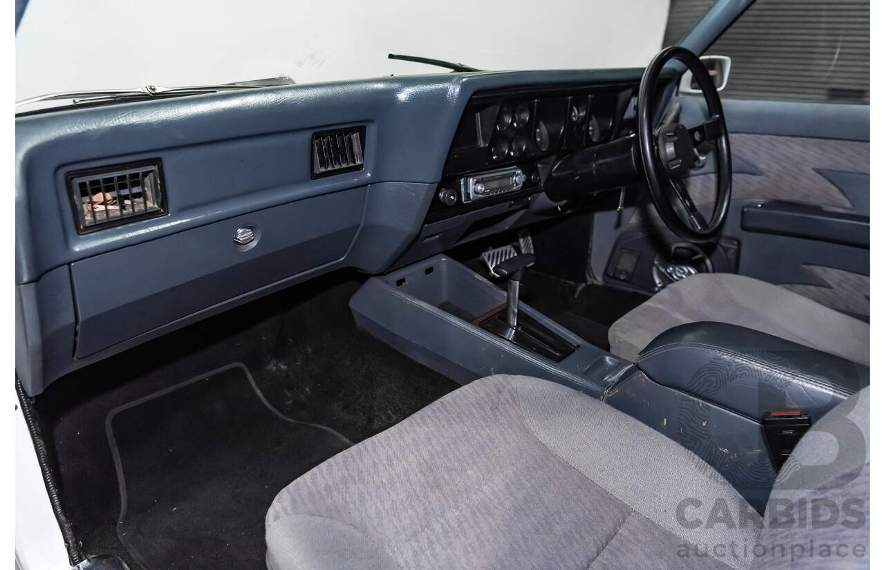 02/1976 Holden HJ Utility (On WB Chassis) 2d Utility White V8 5.0L - Modified & Engineered