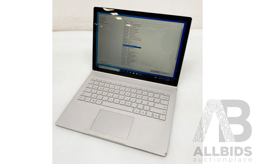 Microsoft Surface Book 2 Intel Core I5 (8350U) 1.70GHz-3.60GHz 4-Core CPU 256GB 13.5-Inch Laptop