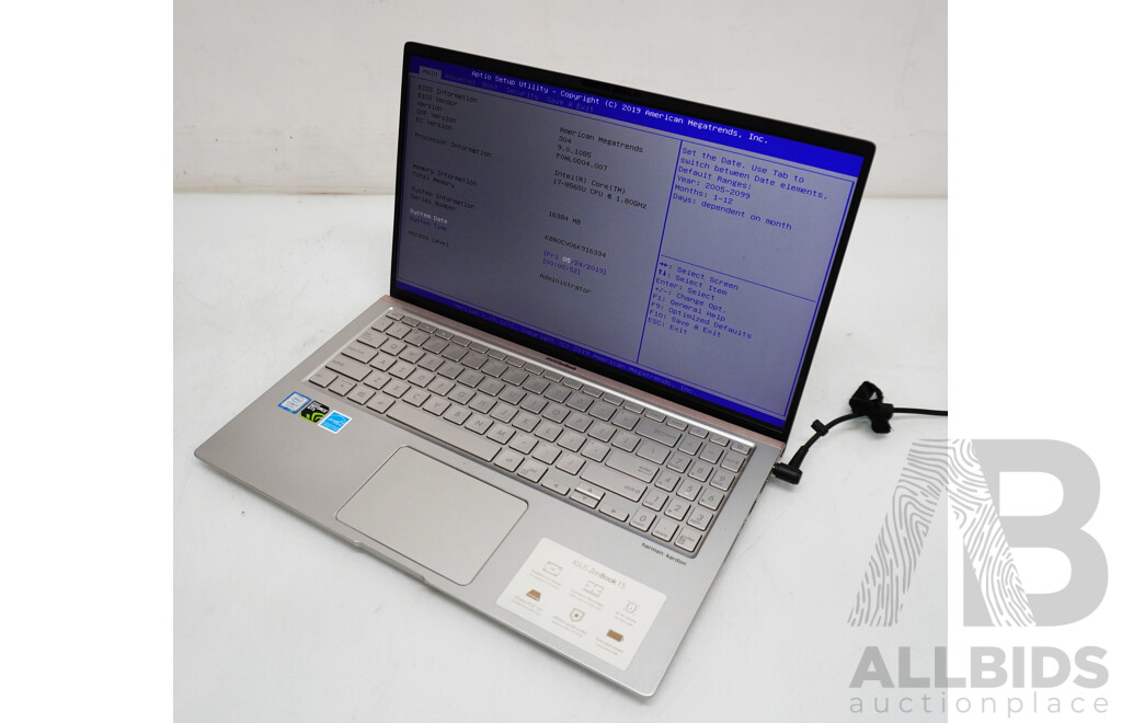 Asus (UX533F) Zenbook 15 Intel Core I7 (8565U) 1.80GHz-4.60GHz 4-Core CPU 15.6-Inch Laptop W/ Power Supply
