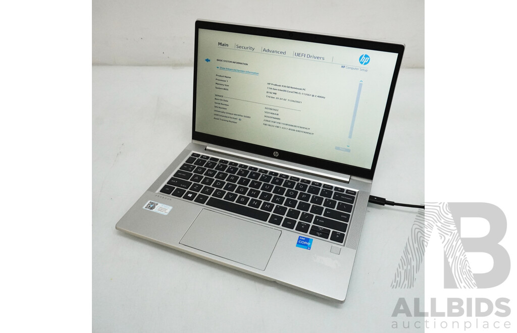 HP ProBook 430 G8 Intel Core I5 (1135G7) 2.40GHz - 4.20GHz 4-Core CPU 13.3-Inch Laptop