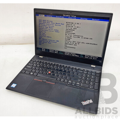 Lenovo Thinkpad T580 Intel Core I5 (8250U) 1.60GHz - 3.40GHz 4-Core CPU 15.6-Inch  Laptop