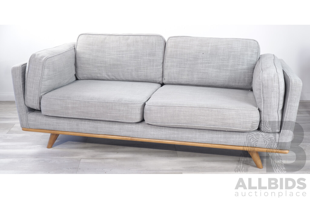 Grey Fabric Two Seater Lounge