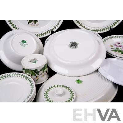 Vintage 17 Pieces Portmeirion Porcelain Dinner Ware in the Botanic Garden Pattern Bu Susan Williams Ellis