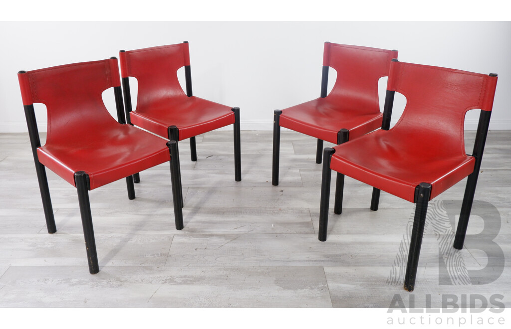 Four Fler 'Flervilla' Slingback Dining Chairs