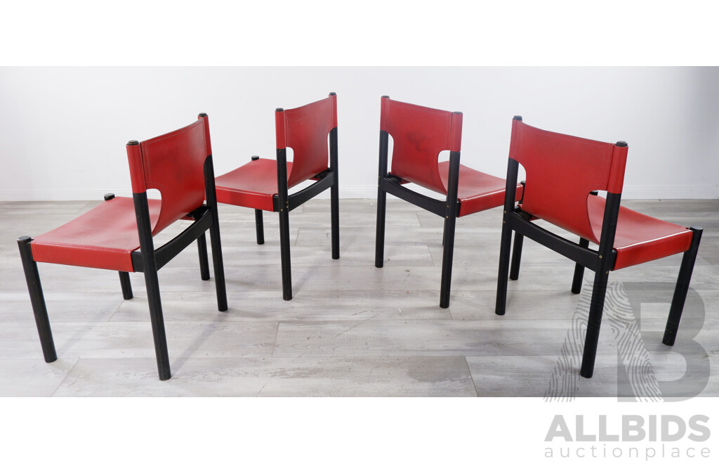 Four Fler 'Flervilla' Slingback Dining Chairs