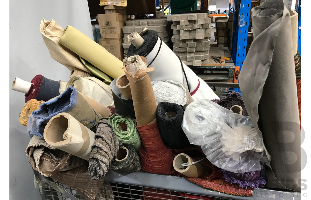Pallet Lot of Fabric and Cloth Rolls
