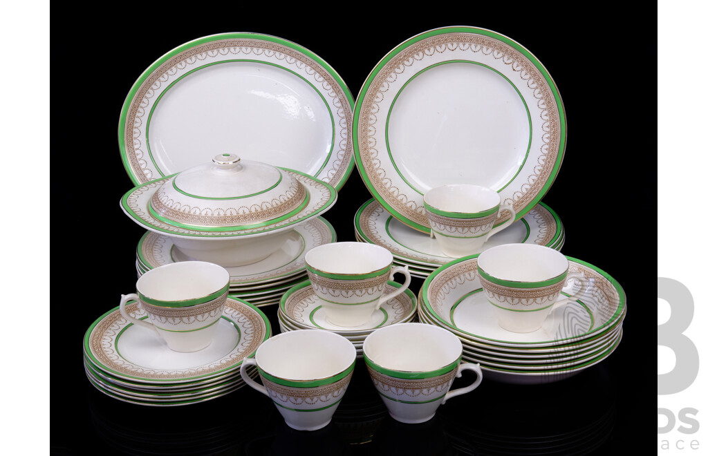 Vintage Burgess and Leigh Burleighware Porcelain 37 Piece Dinner Service