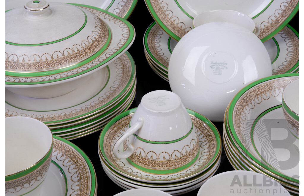 Vintage Burgess and Leigh Burleighware Porcelain 37 Piece Dinner Service