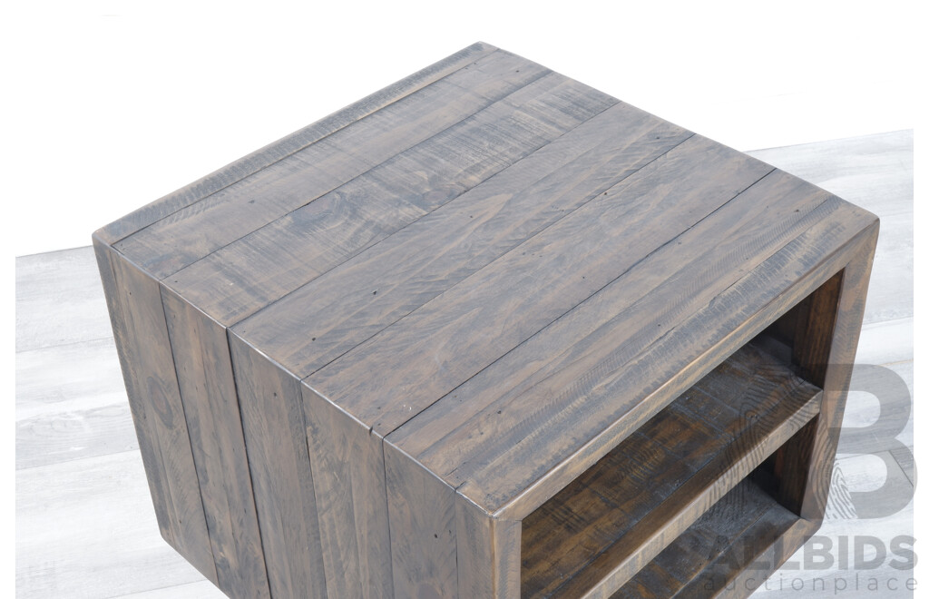 Freedom Furniture Rustic Timber Side Table