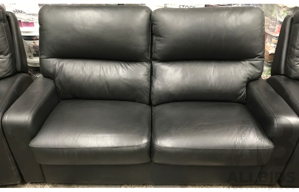 Garstone Three Piece Leather Lounge Suite