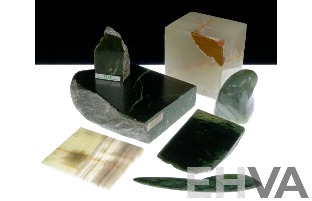 Collection Greenstone Including Jade, Onyx and More