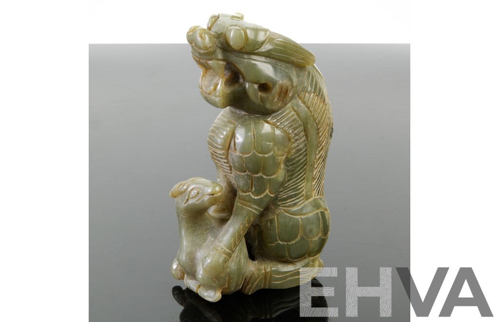 Vintage Chinese Carved Hardstone Mythical Beast